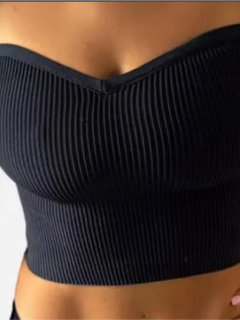 Babaton Ribbed Strapless Bustier - Picture 3 of 9
